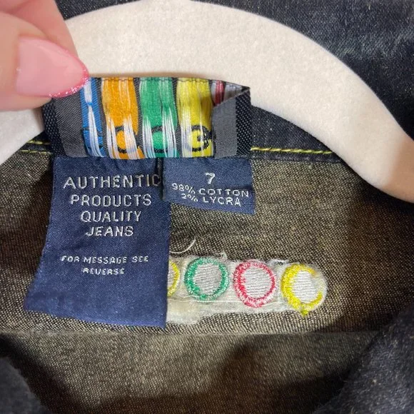 Coogi Vintage Embroidered Logo Colorful Denim Jean Trucker Jacket NWT Sz… - Picture 15 of 16